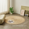 hand woven round hemp jute rugs with tassels